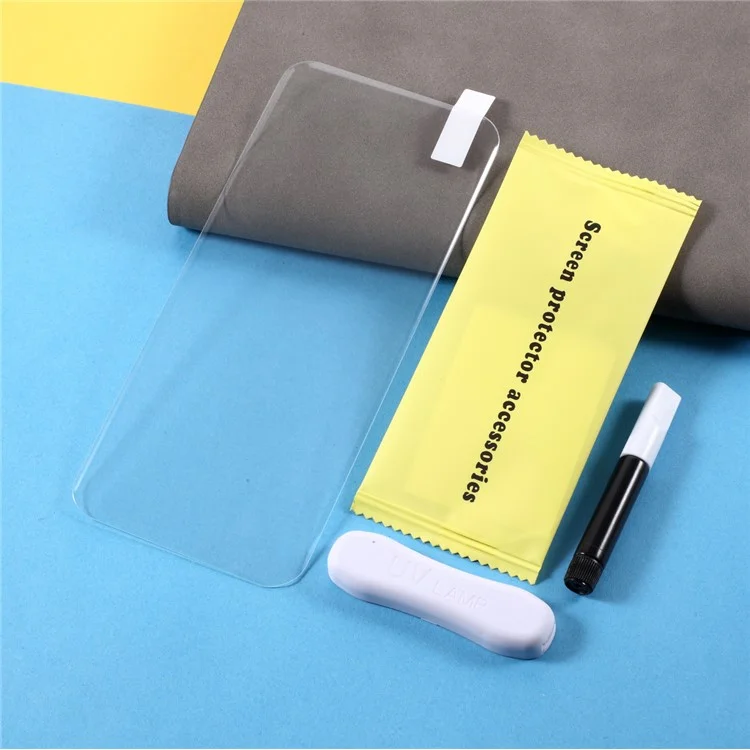 UV Liquid Curved Edge Tempered Glass Protector Support Fingerprint Unlock for Xiaomi Mi 11 Pro