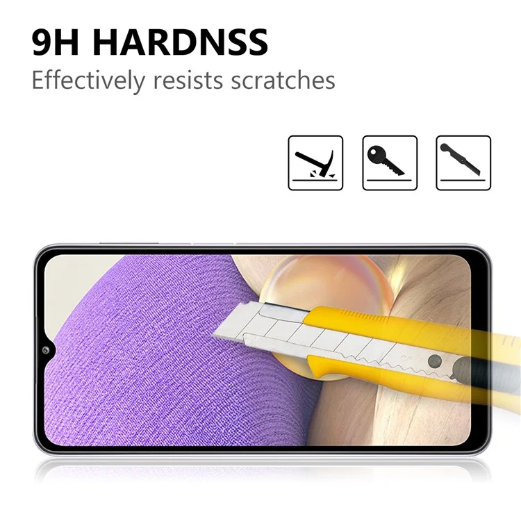 Film de protection d'écran en verre trempé noir pour Samsung Galaxy A32 5G/M32 5G