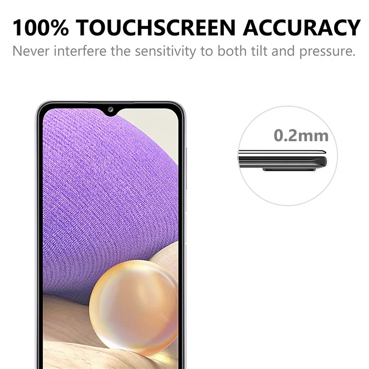 Film de protection d'écran en verre trempé noir pour Samsung Galaxy A32 5G/M32 5G