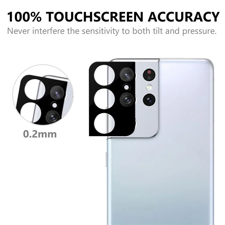 Protecteur d'objectif de caméra HD pour Samsung Galaxy S21 Ultra, protection en verre trempé résistant aux rayures pour l'arrière de la caméra