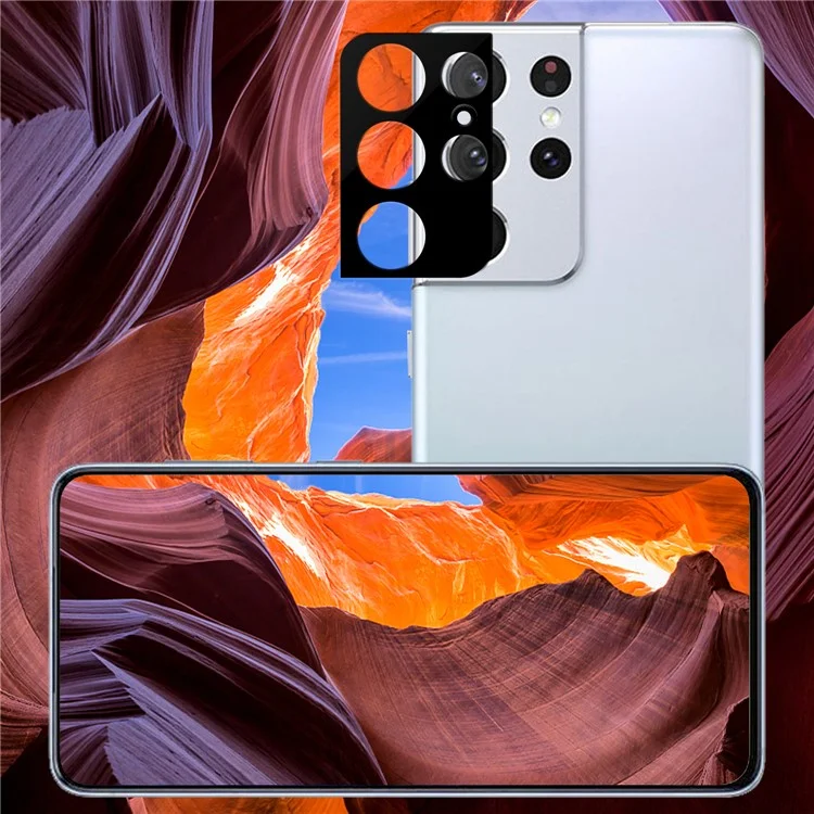 Protecteur d'objectif de caméra HD pour Samsung Galaxy S21 Ultra, protection en verre trempé résistant aux rayures pour l'arrière de la caméra