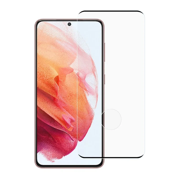 Rurihai 3D Gebogener Vollbild-Abdeckung Gehärteter Glas-Displayschutzfolie [Seitenkleber] Für Samsung Galaxy S21 Ultra 5G