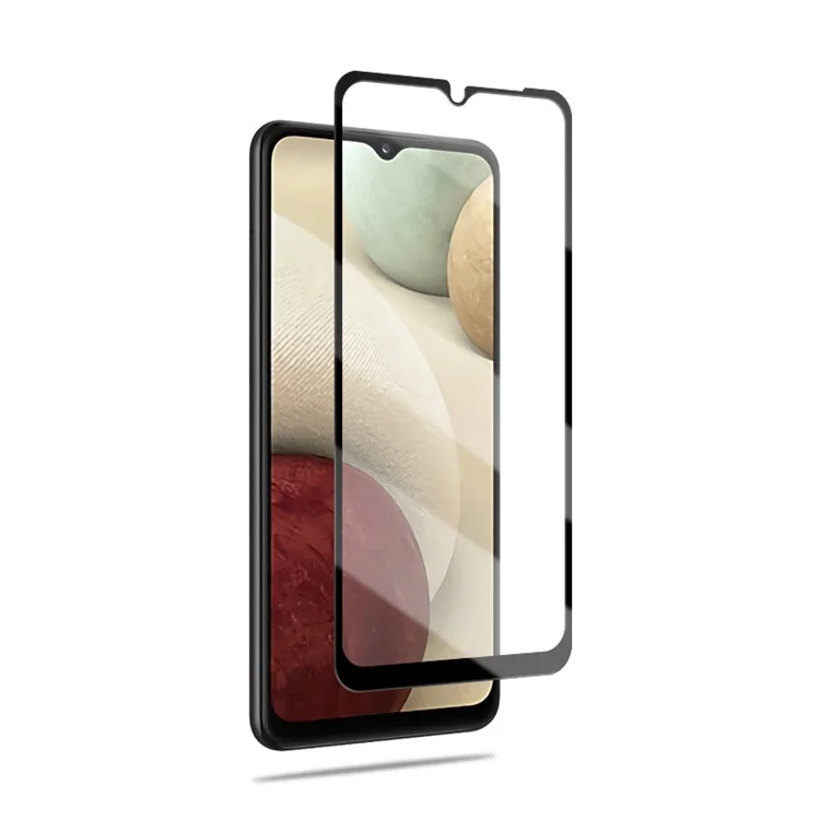 MOCOLO Full Glue Full Covering Silk Printing Tempered Glass Film Screen Protector для Samsung Galaxy A12 - Черный