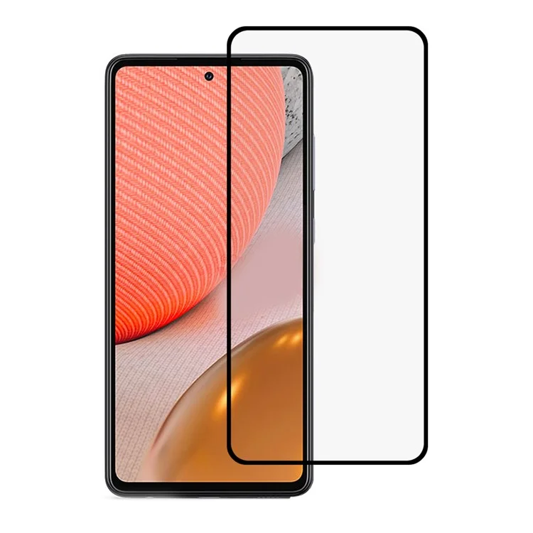 Protecteur d'écran en verre trempé avec impression en soie anti-explosion [Couverture complète] [Colle complète] pour Samsung Galaxy A72 4G/5G