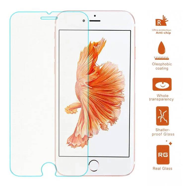100Pcs/Lot 0.3mm Tempered Glass Screen Protector for iPhone 6s Plus / 6 Plus Arc Edge