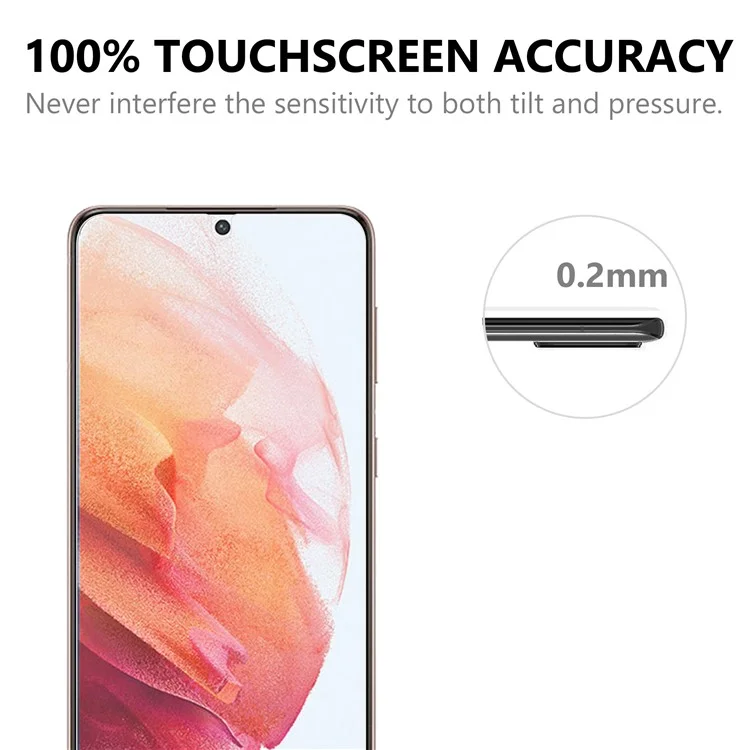 2.5D 9H Arc Edge Screen Tempered Glass Guard Protector para Samsung Galaxy S21 4G/5G