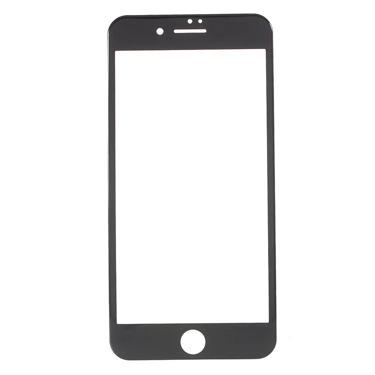 Protector De Pantalla De Vidrio Templado De Cobertura Completa De Fibra De Carbono Suave Para IPhone 8 Plus / 7 Plus 5.5 Pulgadas - Negro