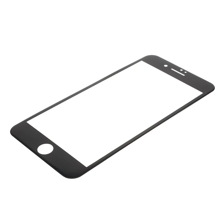 Protector De Pantalla De Vidrio Templado De Cobertura Completa De Fibra De Carbono Suave Para IPhone 8 Plus / 7 Plus 5.5 Pulgadas - Negro