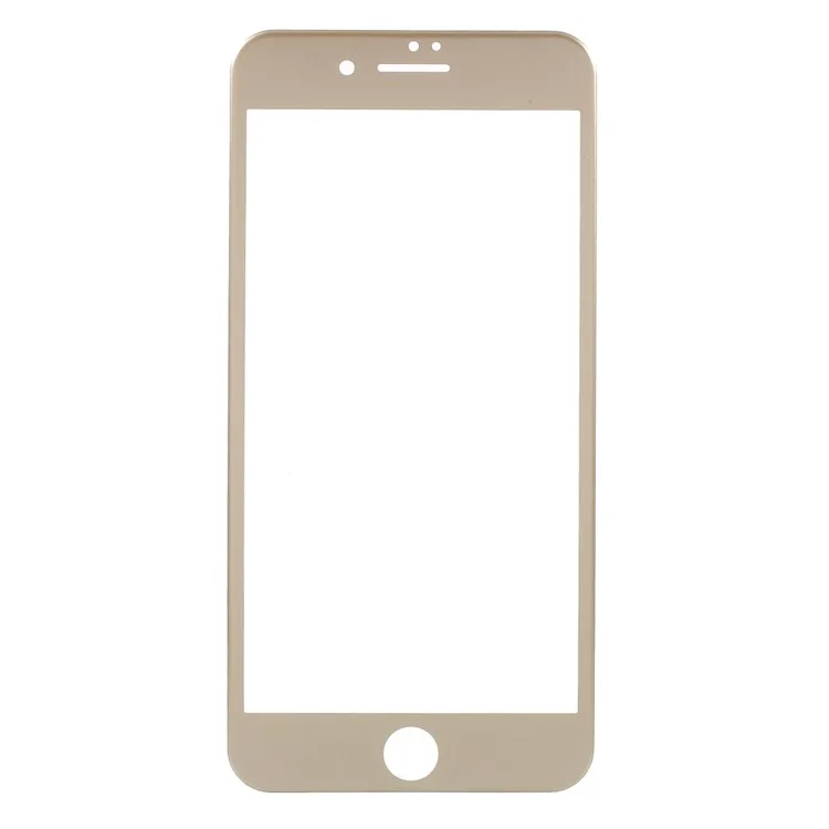 Soft Carbon Fiber Full Cover Tempered Glass Screen Guard for iPhone 8 Plus/7 Plus 5.5 inch - Gold