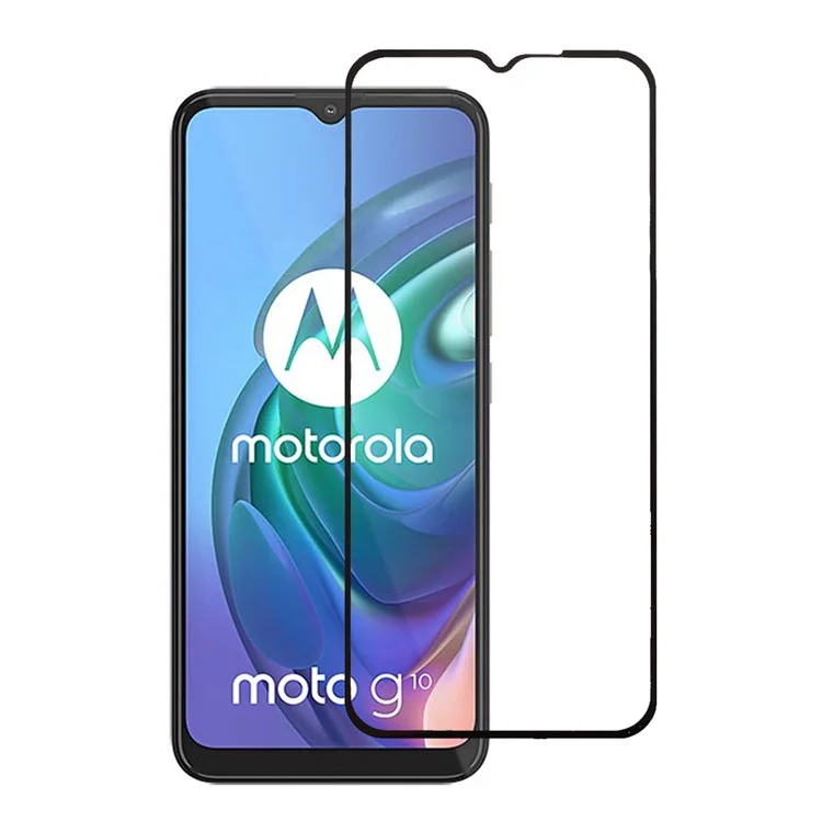 Para Motorola Moto G10 / G30 Protector De Pantalla Cobertura Completa Pegamento Completo Impresión De Seda GRANTE TEMPEMED GRANTE ULTRA HD Guard