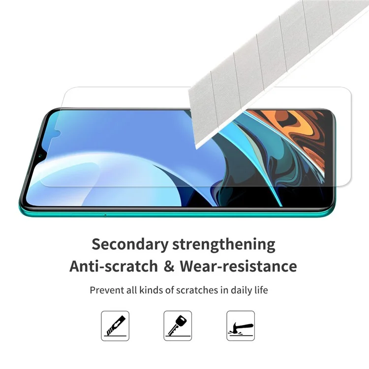 ENKAY HAT PRINCE 0,26 mm 9H 2,5D Arckantigem Rand Gehärtetes Glas Bildschirmschutz für Xiaomi Redmi 9T