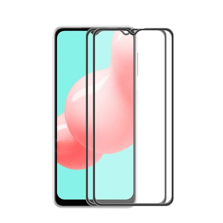 ENKAY SOMBRERO PRÍNCIPE 2 PIEZAS / Juego de Adhesivo Completo de Alta Transparencia Protector de Pantalla de Vidrio Templado 9H para Samsung Galaxy A32 5G//M32 5G / M12 / A12