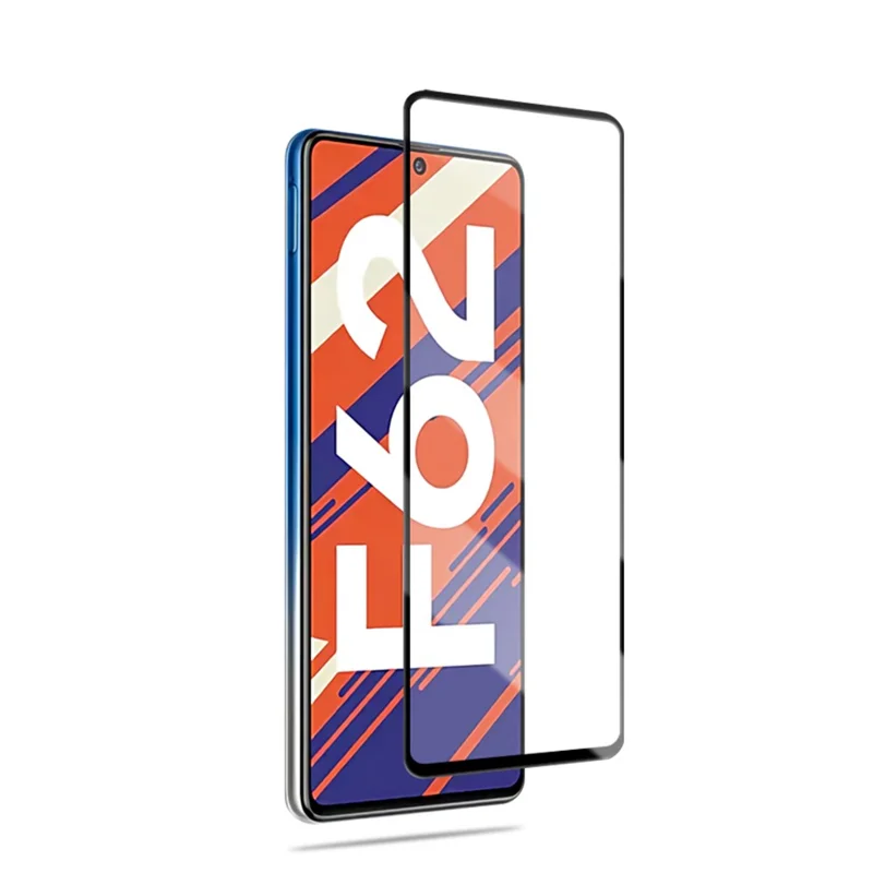 AMORUS Full Coverage 3D Curved Tempered Glass Screen Protector for Samsung Galaxy F62 / M62 - Black