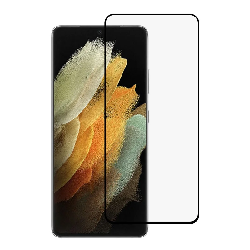 For Samsung Galaxy S21 Ultra 5G Tempered Glass Full Glue Full Coverage Screen Film [Fingerprint Unlock]