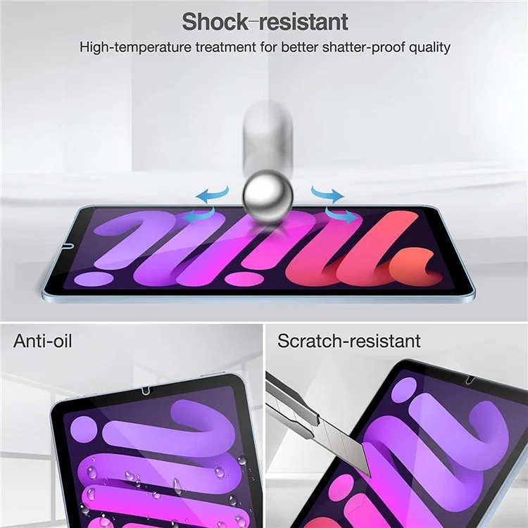 0.3mm Arc Edge Tempered Glass Screen Protective Film for iPad mini (2024) / mini (2021)