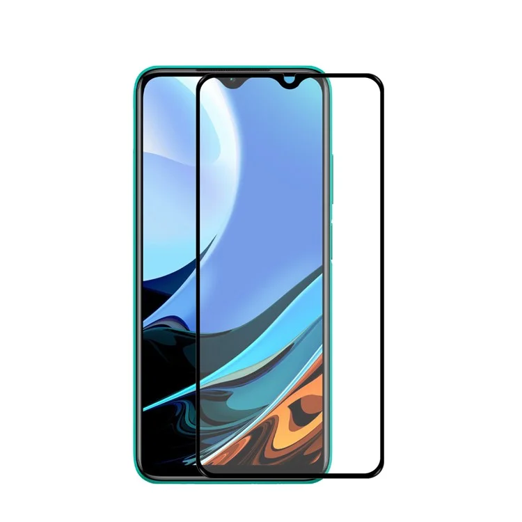 ENKAY HAT PRINCE 0,26mm 9H 2,5D Protetor de Tela de Vidro Temperado para Xiaomi Redmi 9T [Cola Total] [Cobertura Total]