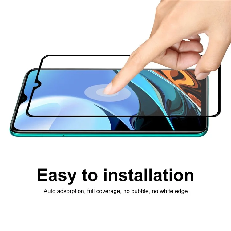 ENKAY HAT PRINCE 0,26mm 9H 2,5D Protetor de Tela de Vidro Temperado para Xiaomi Redmi 9T [Cola Total] [Cobertura Total]
