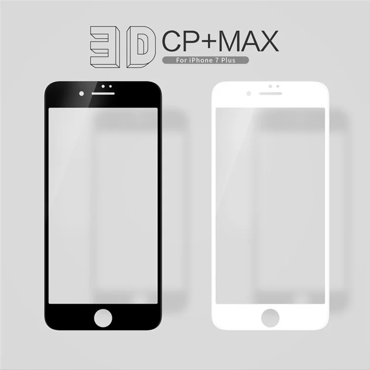 NILLKIN 3D CP+ Max for iPhone 8 Plus/7 Plus Full Glue Full Size Anti-burst Tempered Glass Screen Protector - Black