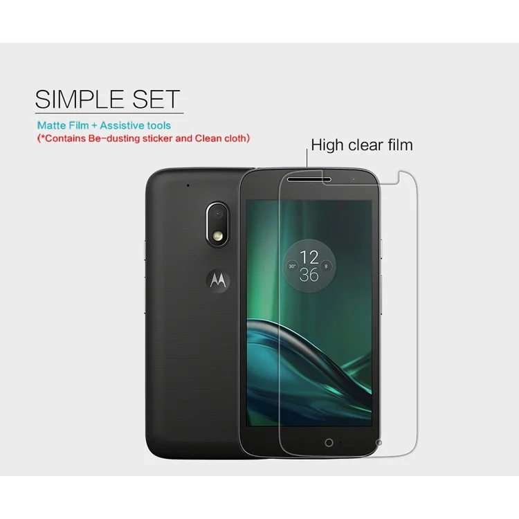 NILLKIN Crystal Anti-fingerprint Screen Guard Film for Motorola Moto G4 Play
