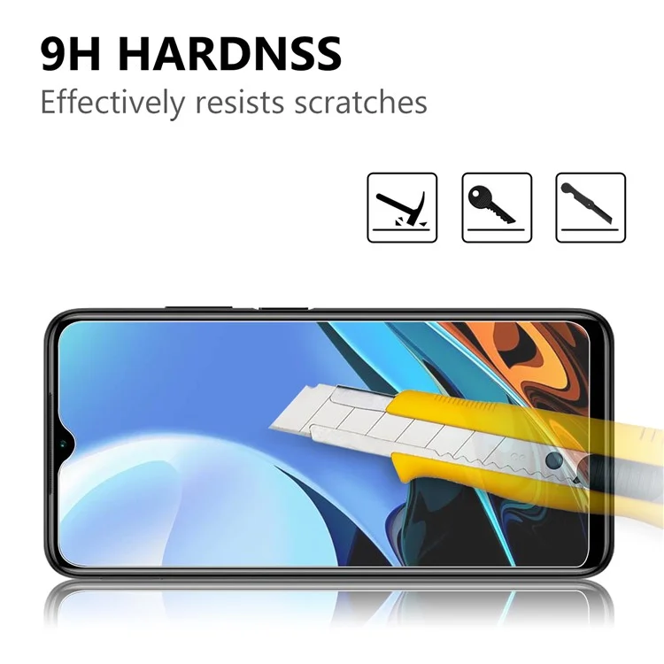 Ultra Clear 2.5D 9H Arc Edge Anti-Burst Tempered Glass Guard Screen Protector pour Xiaomi Redmi 9T/9 Power/Note 9 4G (Qualcomm Snapdragon 662)
