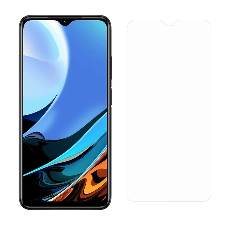 Ultra Clear 2.5D 9H Arc Edge Anti-Burst Tempered Glass Guard Screen Protector pour Xiaomi Redmi 9T/9 Power/Note 9 4G (Qualcomm Snapdragon 662)