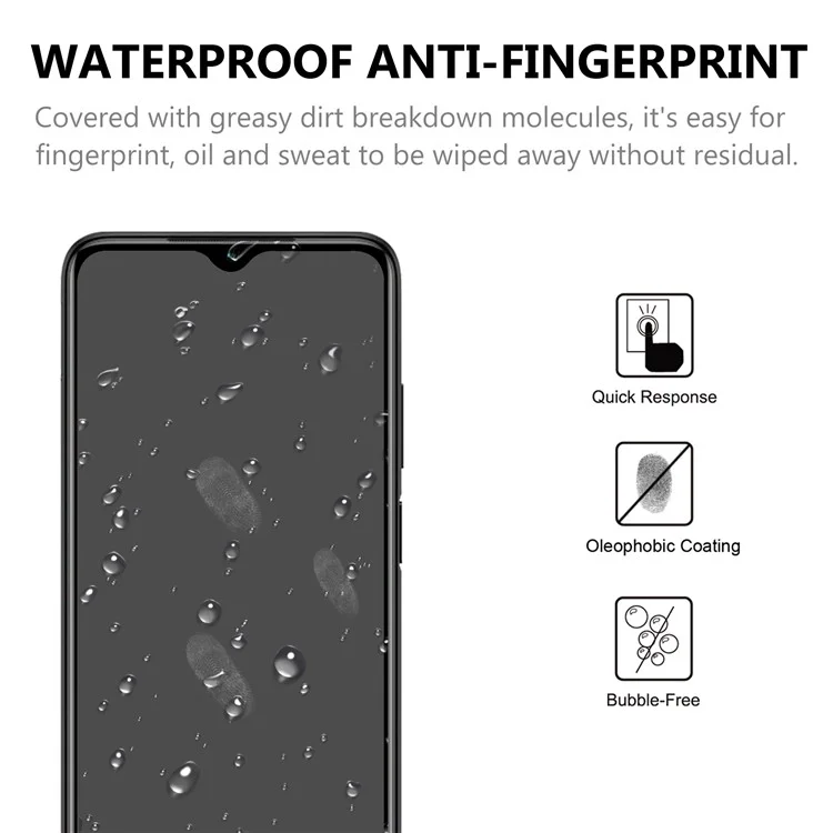 Ultra Clear Película de Cristal Templado Antiexplosión con Pegamento Completo y Borde Negro para Xiaomi Redmi 9T/9 Power/Note 9 4G (Qualcomm Snapdragon 662) 