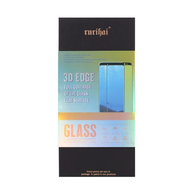 RURIHAI 3D Curved Side Glue Tempered Glass Full Screen Protector Film [Reconocimiento de huella dactilar] para Samsung Galaxy S21 Ultra 5G