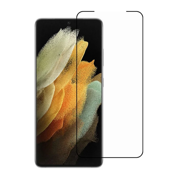 RURIHAI 3D Curved Full Glue Tempered Glass Full Screen Protector Film [Fingerprint Recognition] für Samsung Galaxy S21 Ultra 5G