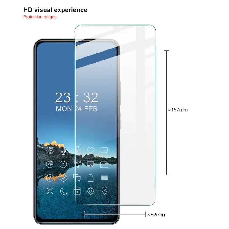 IMAK H Shatter-proof Screen Protector Tempered Glass Film for Xiaomi Redmi K40/K40 Pro/K40 Pro+/Mi 11i/Poco F3