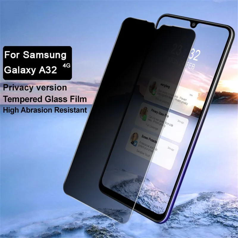 IMAK Anti-Peep 9H Hardness Tempered Glass Protector for Samsung Galaxy A32 4G