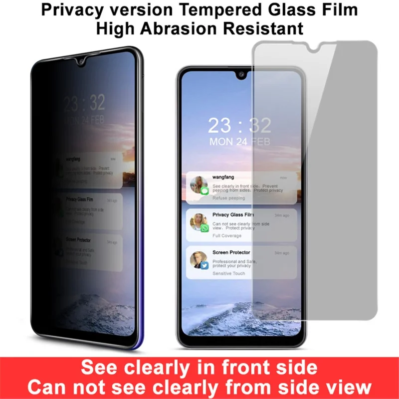IMAK Anti-Peep 9H Hardness Tempered Glass Protector for Samsung Galaxy A32 4G