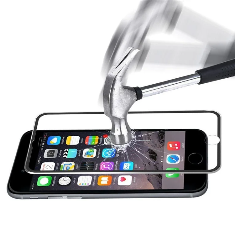 HAT PRINCE for iPhone 6s Plus/6 Plus 0.2mm 3D Curved Aluminum Alloy Tempered Glass Screen Guard Film - Black