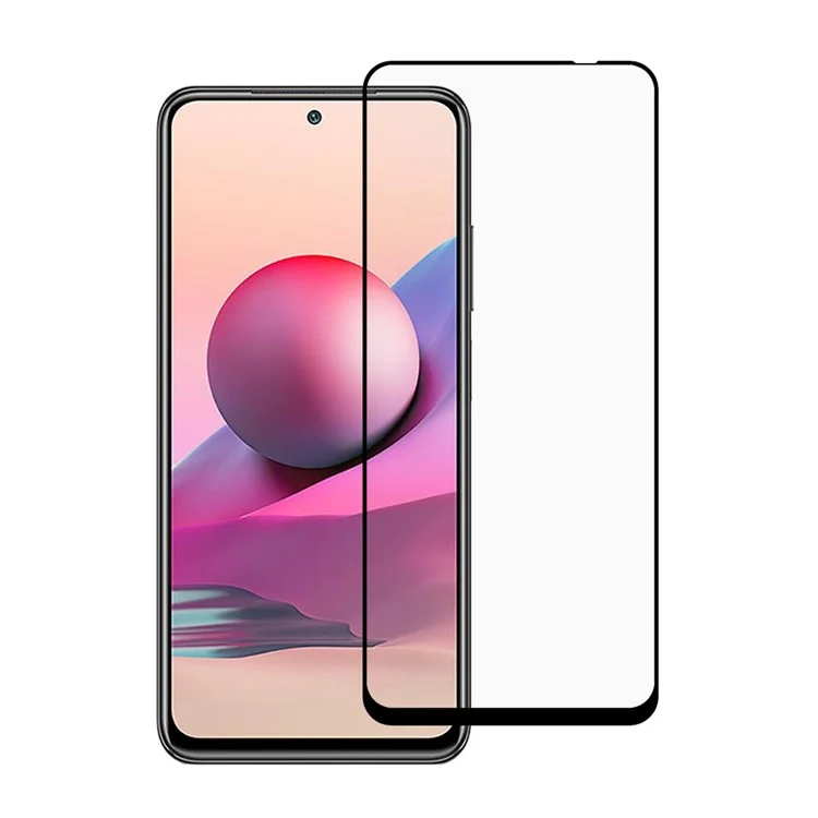 RURIHAI für Xiaomi Redmi Note 10S Gehärtetes Glas Vollbildschirmschutz [2.5D] [Solide Verteidigung]