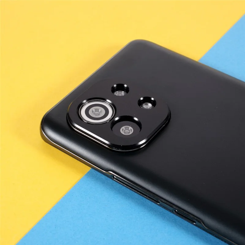 Aluminium Alloy Rear Camera Lens Frame Protector for Xiaomi Mi 11 - Black