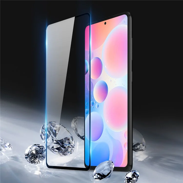 DUX DUCIS для Xiaomi Redmi Note 10 Pro/K40/K40 Pro/K40 Pro+/Mi 11i/Poco F3 Высокая прозрачность Закаленное стекло Полный клей Ультра-прозрачная пленка для экрана (9D) [MOQ: 10 шт.]