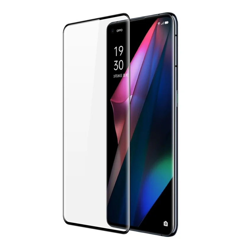 DUX DUCIS for Oppo Find X3 / x3 Pro Full Screen Protector 3D Curved Screen Medium Alumina Glass Hot Bending Full Glue Film