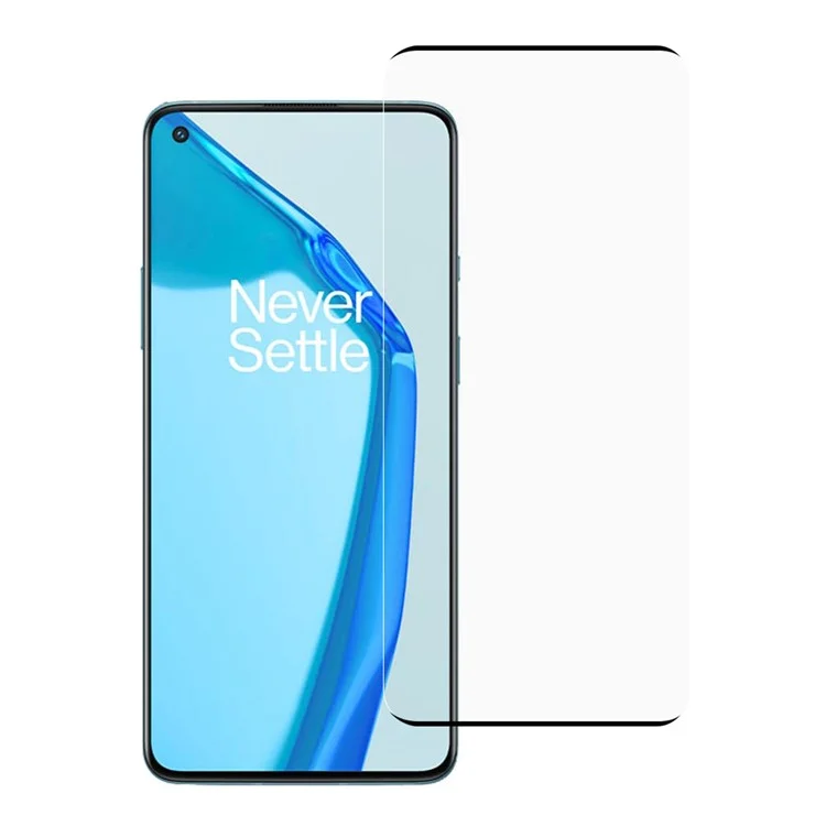 Vollbildabdeckung Seidendrucktemperierter Glasfilm Bildschirmschutz für OnePlus 9 Pro/10 Pro [Seitenklebung] 