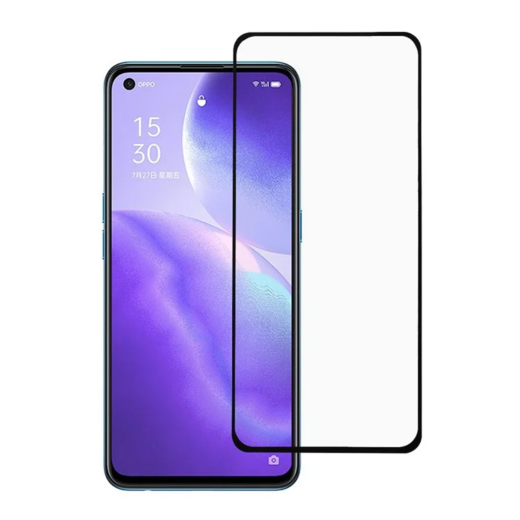 Film D'écran En Verre Trempé De Pleine Taille De Colle Pour OPPO Trouver X3 Lite / Reno5 5G / Reno5 4G / Reno5 K