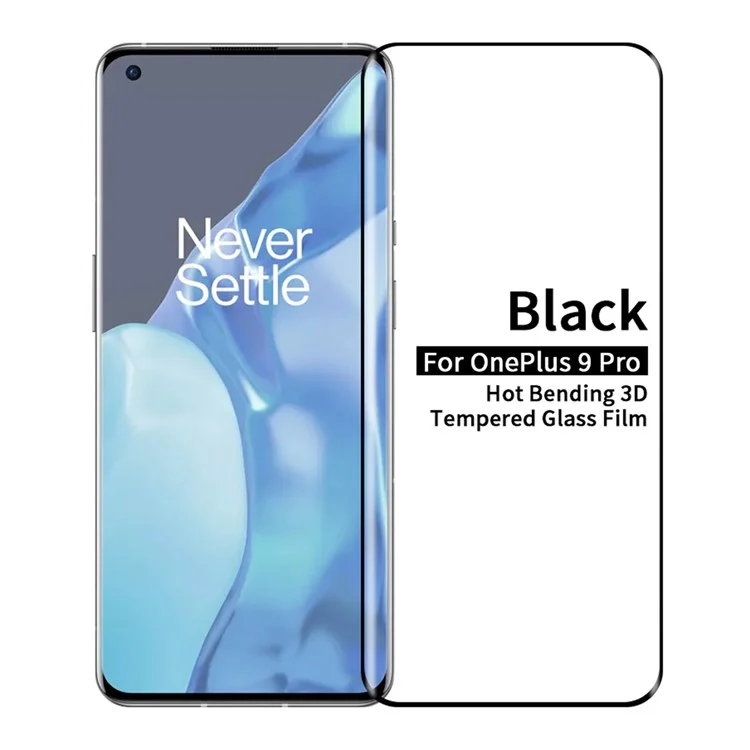 PINWUYO 3D Curved Full Coverage Full Glue Hot Bending Tempered Glass Screen Protector pour OnePlus 9 Pro/10 Pro