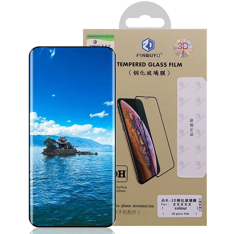 PINWUYO 3D Curved Full Coverage Full Glue Hot Bending Tempered Glass Screen Protector for OnePlus 9 Pro/10 Pro