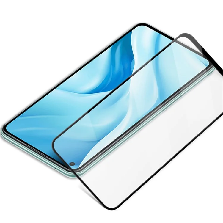 MOCOLO Silk Print HD Full Glue Full Screen Coverage Tempered Glass Protector pour Xiaomi Mi 11 Lite 4G / 5G / 11 Lite 5G NE - Noir