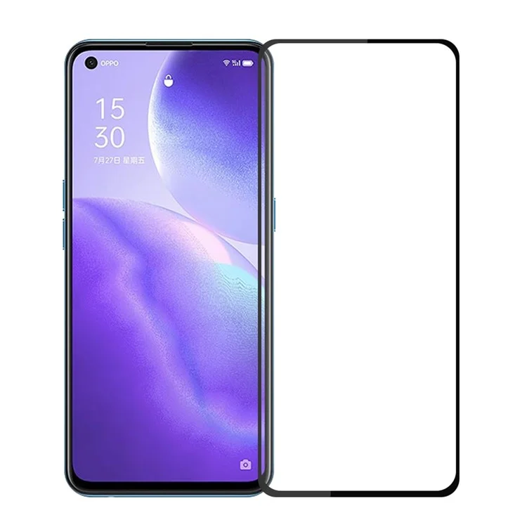 PINWUYO для Oppo Find X3 Lite / Reno5 4G / Reno5 5G / Reno5 K [Устойчивый к отпечаткам пальцев] [Взрывобезопасный] Полный клей Закаленное стекло пленка