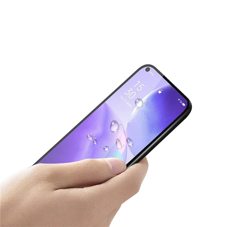 PINWUYO для Oppo Find X3 Lite / Reno5 4G / Reno5 5G / Reno5 K [Устойчивый к отпечаткам пальцев] [Взрывобезопасный] Полный клей Закаленное стекло пленка