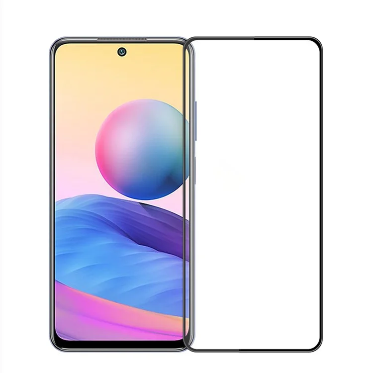 Protecteur d'écran en verre trempé anti-explosion et anti-empreintes digitales PINWUYO Full Glue pour Xiaomi Redmi Note 10 5G/Poco M3 Pro 5G/4G