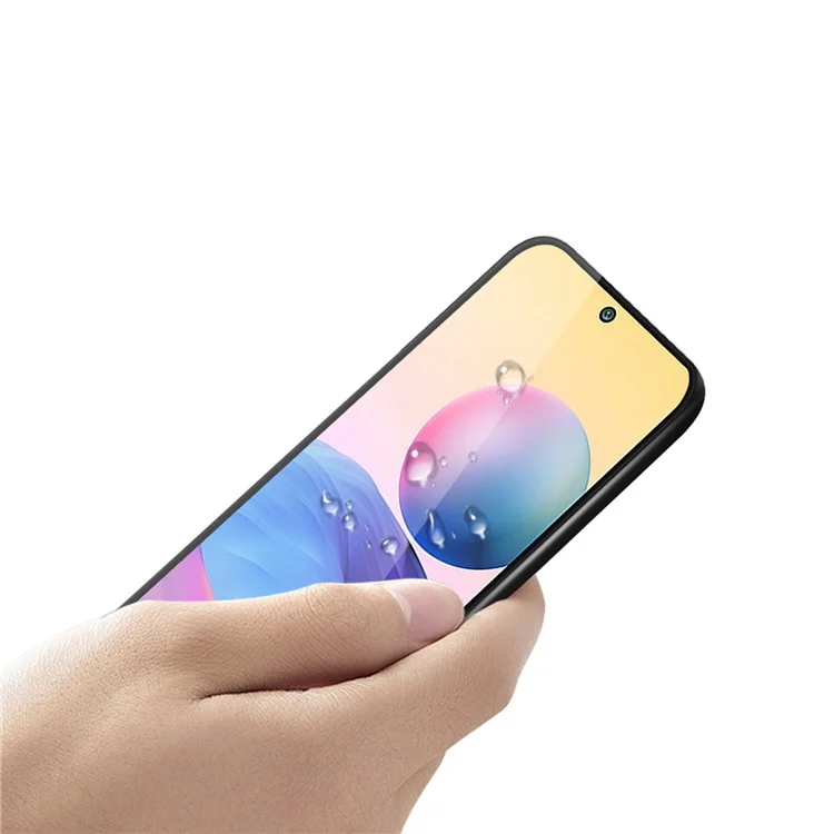 Protecteur d'écran en verre trempé anti-explosion et anti-empreintes digitales PINWUYO Full Glue pour Xiaomi Redmi Note 10 5G/Poco M3 Pro 5G/4G