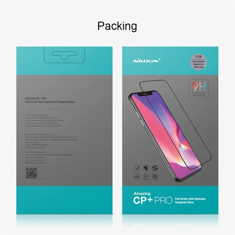 Nillkin Amazing Cp+pro Per Xiaomi Redmi Note 10 Pro (Global)/(India) / Nota 10 Pro Max Explosion AGC Temped Glass Film, Copertina Completa Resistenza a Bolle HD Protettore Schermo HD