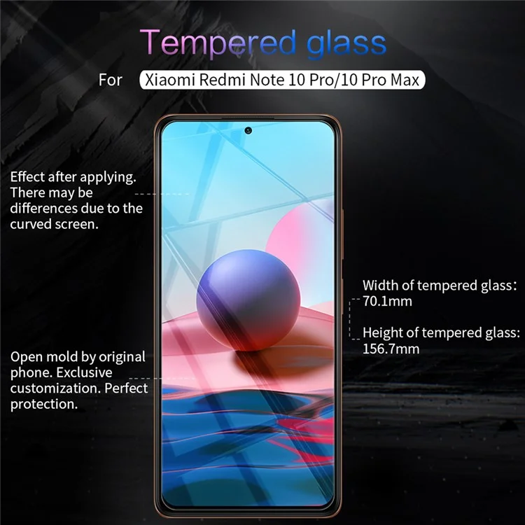 Nillkin Amazing H Ultra Clear Glass Anti-explosion Film Protector Para Xiaomi Redmi Note 10 Pro 4G (india)/(global)/nota 10 Pro Max