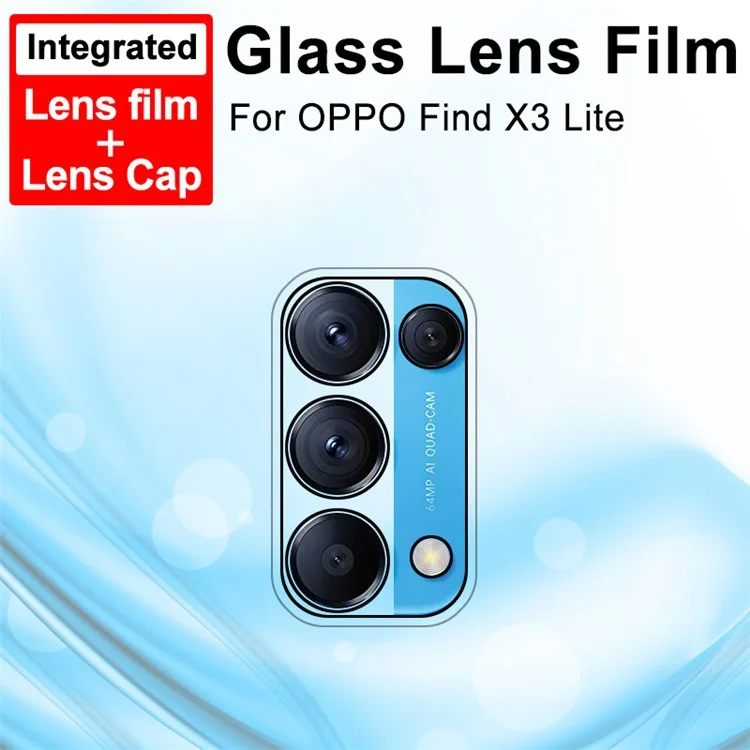 IMAK Integrated High Definition Tempered Glass Anti-scratch Wear-resistant Lens Film for Oppo Find X3 Lite