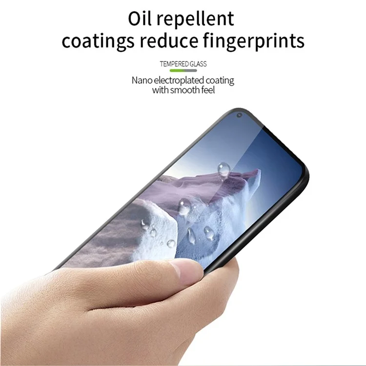 Protector de pantalla de vidrio templado 3D curvo MOFI [Adhesivo completo] Película para Xiaomi Mi 11 Ultra