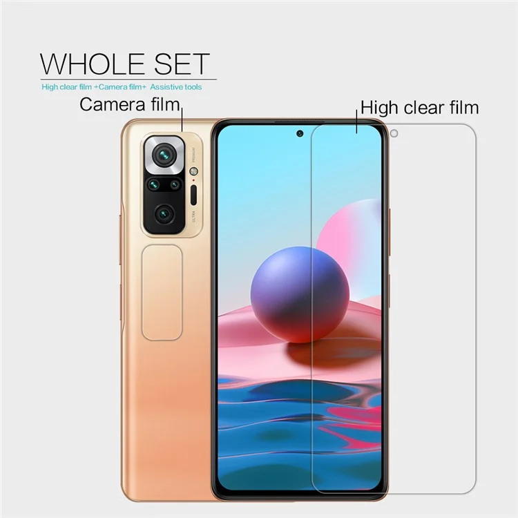 NILLKIN for Xiaomi Redmi Note 10 Pro/10 Pro Max HD Clear LCD Screen Protector Shield Film